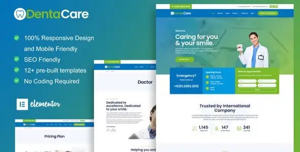 DentaCare – Dentist & Medical Elementor Template Kit
