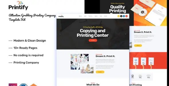 Printify – Printing Company Elementor Template Kit