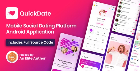 QuickDate Android – Mobile Social Dating Platform Application